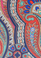 Paisley Print Square Scarf Sai Feel